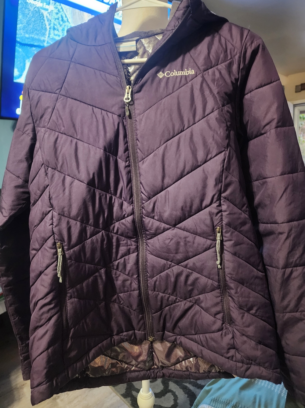 Columbia Women’s Purple Quilted Insulated Jacket Sz Med